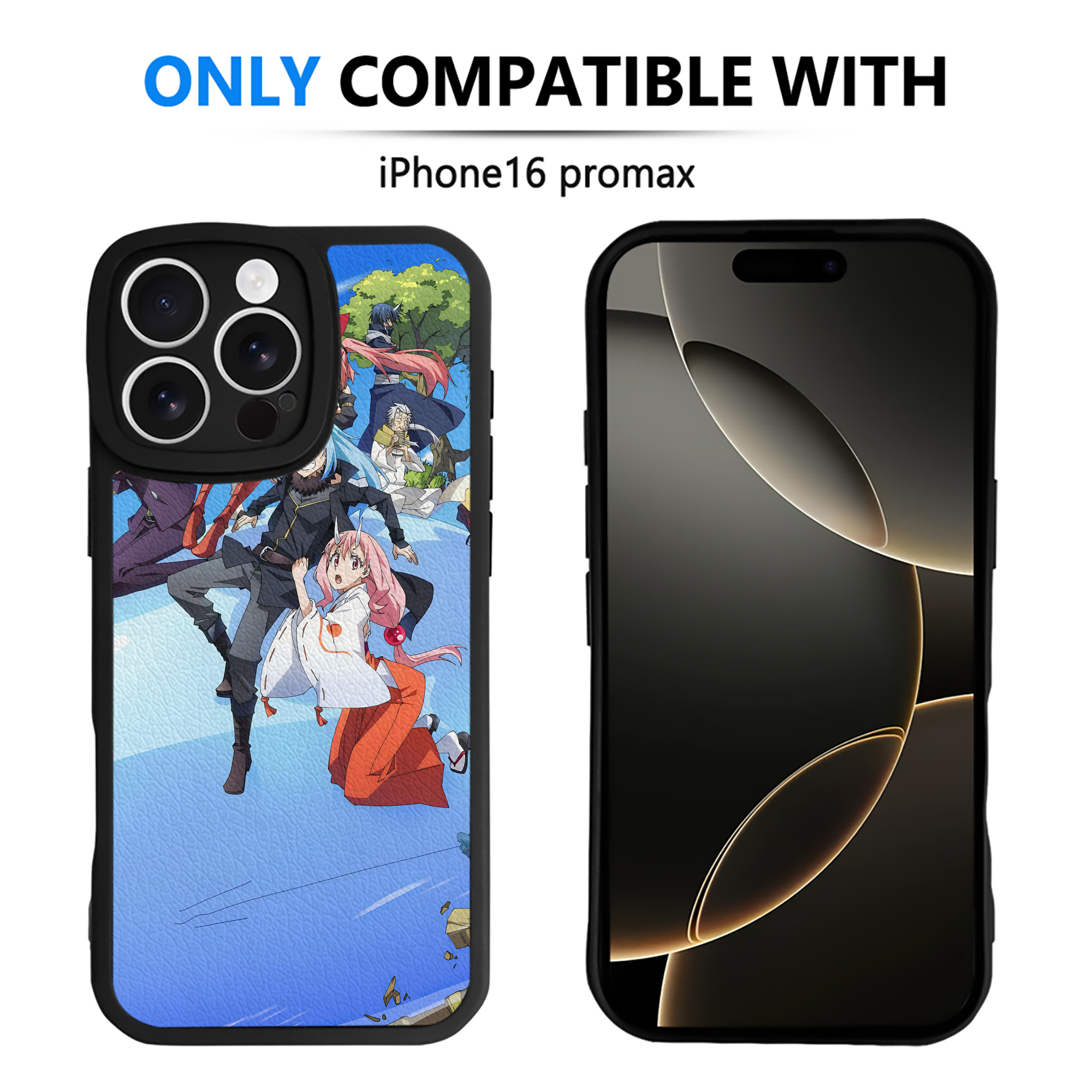 （画像用） 転スラ Regarding Reincarnated to Slime 【iPhone 16シリーズ対応】シリコンスマホケース（レザー調） 材質：シリコン